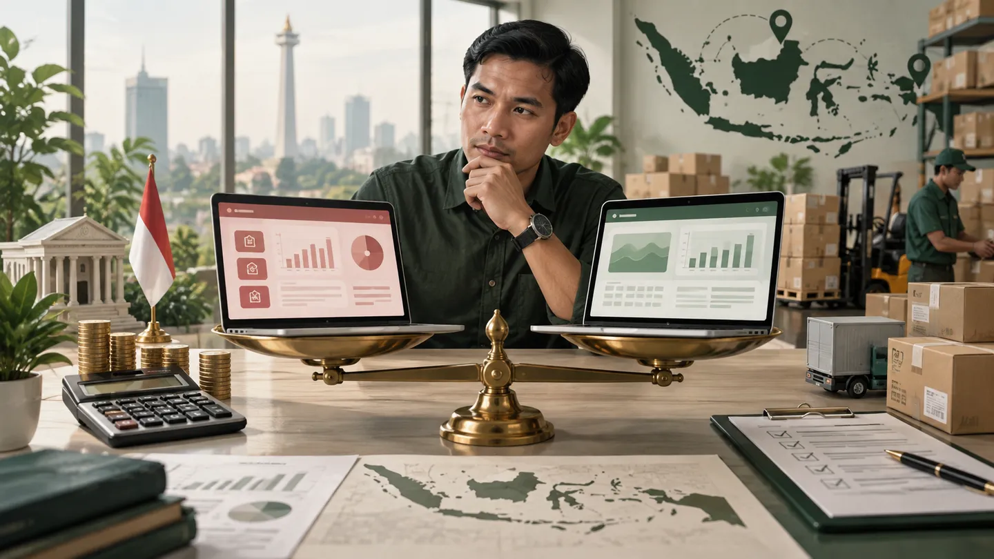 Ilustrasi untuk artikel Accurate Online vs HashMicro: Mana yang Lebih Cocok? (2026).