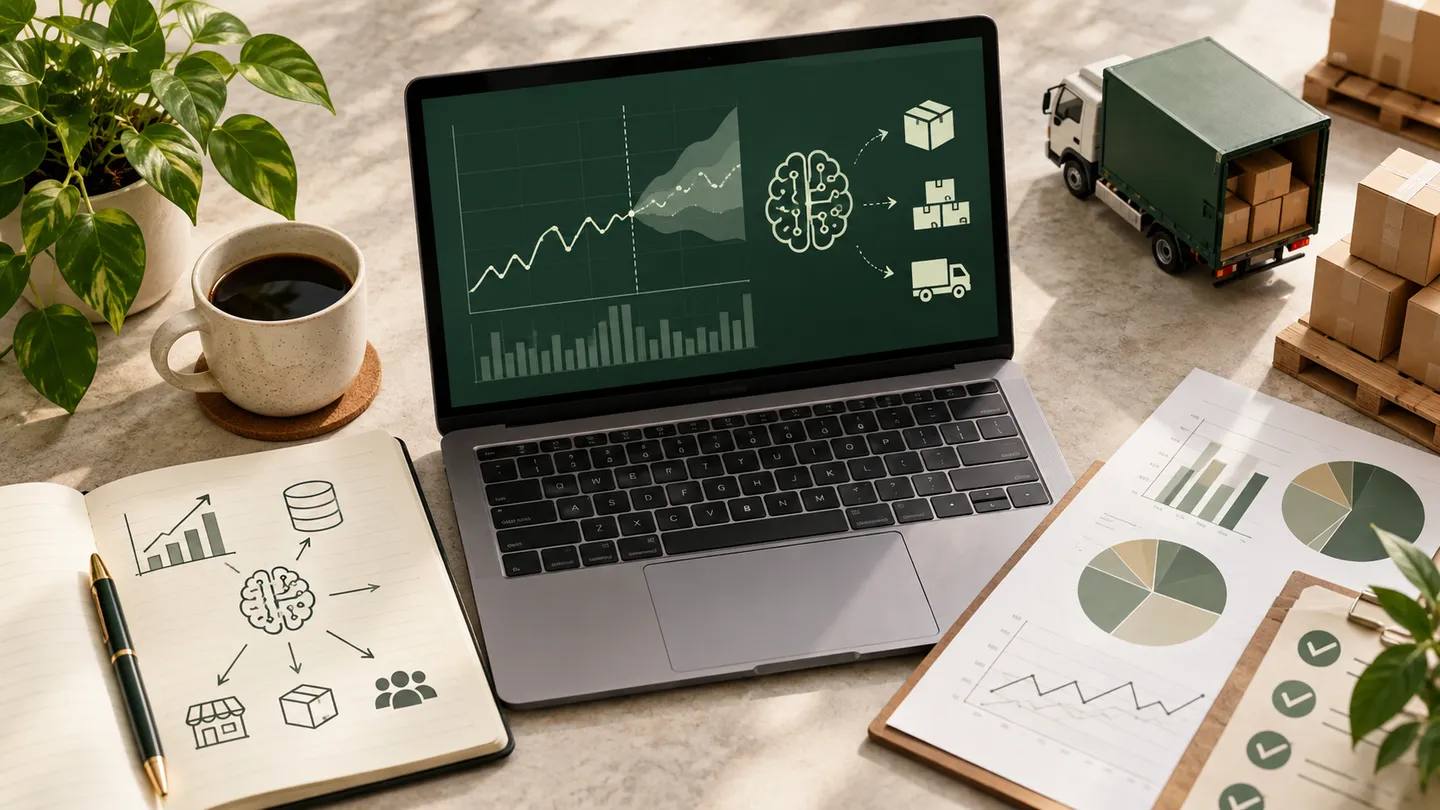 Ilustrasi untuk artikel AI Forecasting Penjualan: Cara Kerja dan Syarat Datanya.