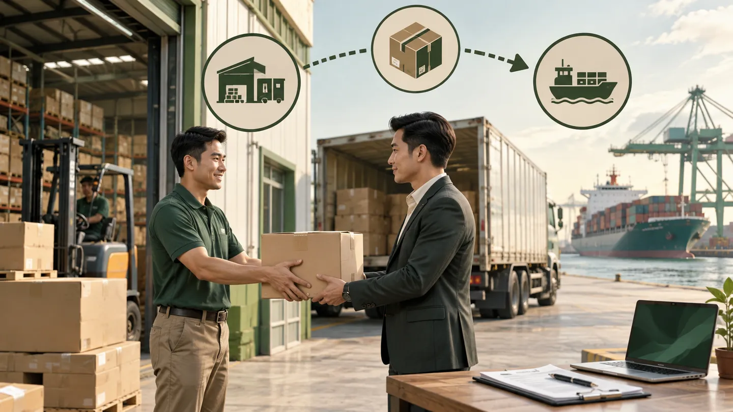 Ilustrasi untuk artikel Fob Shipping Point Adalah: Arti dan Contoh di Bisnis Dagang.
